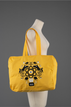 Torba bawełniana z zamkiem